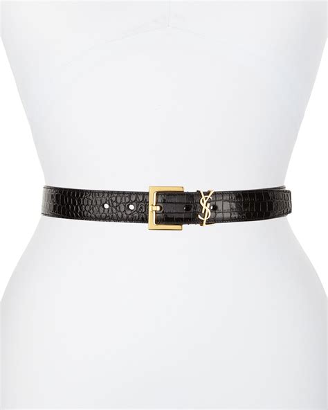 ysl croc belt|SAINT LAURENT Croc.